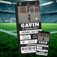 Custom Photo Soccer Ticket Birthday Party