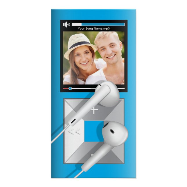 Custom Photo & Song Name MP3 Player Poster (Front)