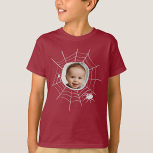 Custom photo Spider web spiderweb creepy spooky T-Shirt