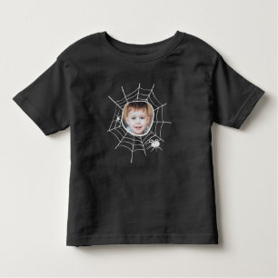Custom photo Spider web spiderweb creepy spooky Toddler T-Shirt
