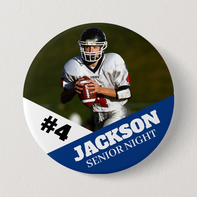 Custom photo sports button / pin football (Front)