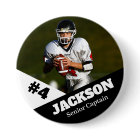 Custom photo sports button / pin football