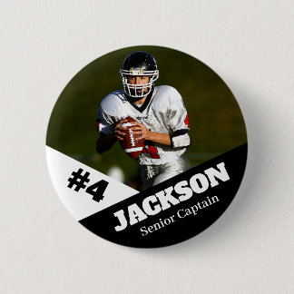Custom photo sports button / pin football