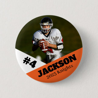Custom photo sports button / pin football