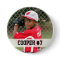Custom photo sports button / pin with name & #