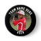 Custom Photo Sports pin / button with team name