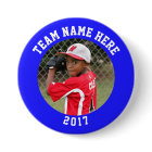 Custom Photo Sports pin / button with team name