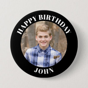 Custom Photo Sports pin / button with team name