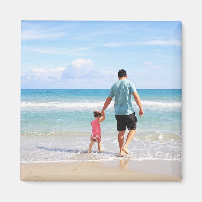 Custom Photo. Square Fridge Magnet. Magnet (Front)
