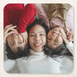 Custom Photo  Square Paper Coaster