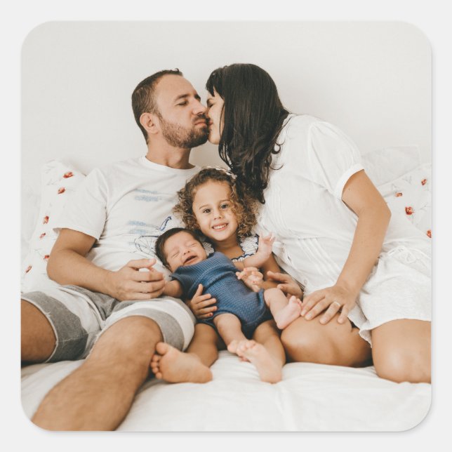 Custom Photo Square Sticker (Front)