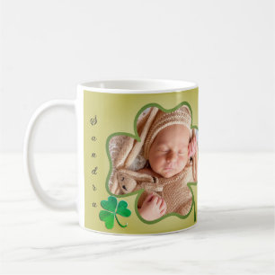 Custom Photo St. Patrick's 4Leaf Shamrock Frame Coffee Mug