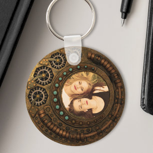 Custom Photo Steampunk Metal Gears Key Ring