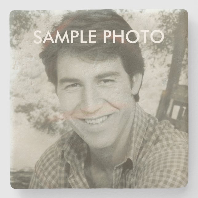 Custom Photo Stone Coaster – Personalised (Front)