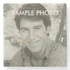 Custom Photo Stone Coaster – Realtor Gift