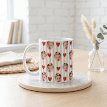 Custom Photo Stripe Cup | Baby Face Cute
