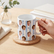 Custom Photo Stripe Cup | Baby Face Cute