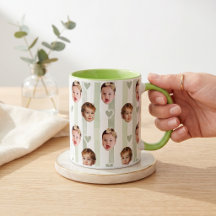 Custom Photo Stripe Cup | Baby Face Cute