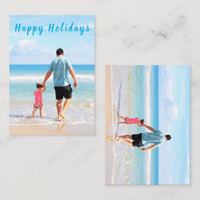 Custom Photo Summer Card Design Your Own (Front/Back)