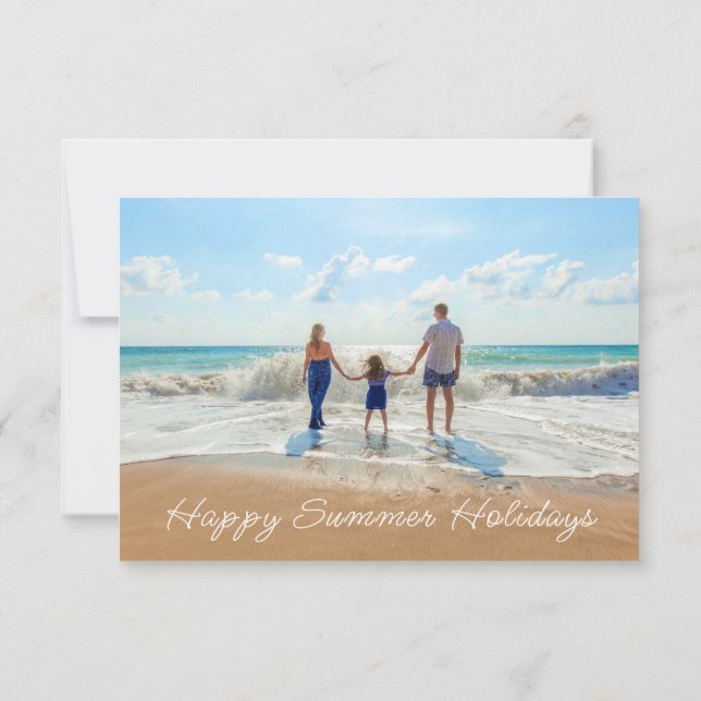 Custom Photo Summer Card Personalised (Back)