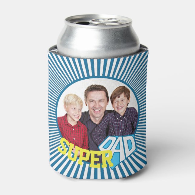 Custom Photo Super Dad Comic Book Can Cooler (Can Front)