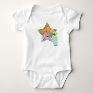 Custom Photo Sweet to Bee One 1st Birthday Baby Bodysuit
