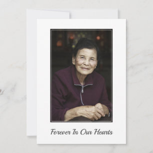 Custom Photo Sympathy Bereavement Memorial Funeral Thank You Card