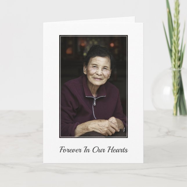 Custom Photo Sympathy Bereavement Memorial Funeral Thank You Card (Front)