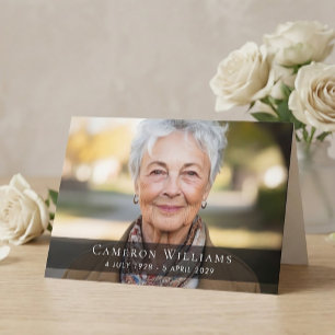 Custom photo sympathy bereavement thank you folded card