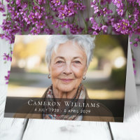 Custom photo sympathy bereavement thank you folded