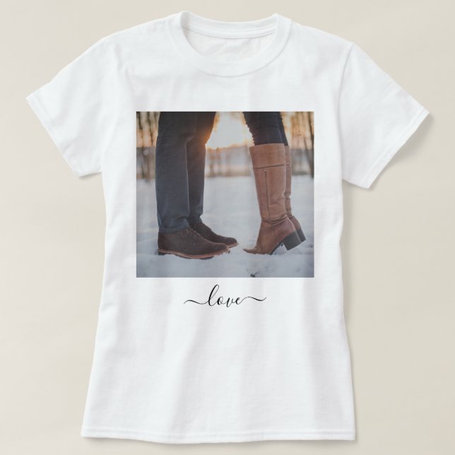 Custom Photo T-Shirt Your Romantic Gift (Design Front)