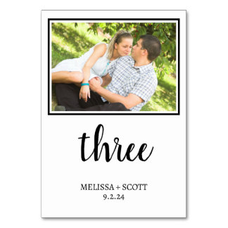 Custom Photo Table Numbers