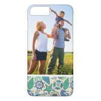 Custom Photo Teal Sea Animals Pattern
