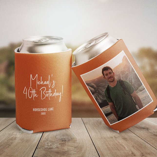 Custom Photo Template Birthday Party Favor Can Cooler (Creator Uploaded)