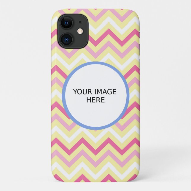 Custom Photo template chevron Zigzag Print Case-Mate iPhone Case (Back)
