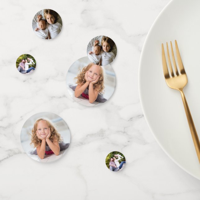 Custom Photo Template Family Celebration Confetti (Group)