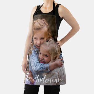 Custom Photo template Family Handwritten Apron