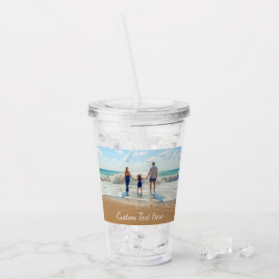 Custom Photo Text Acrylic Tumbler Your Own Design