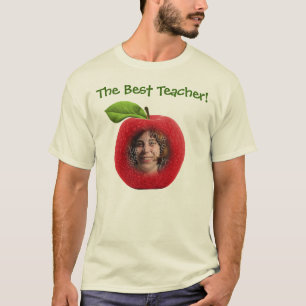 Custom Photo & Text Apple Face T-shirt