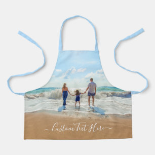 Custom Photo Text Apron Your Family photos Gift