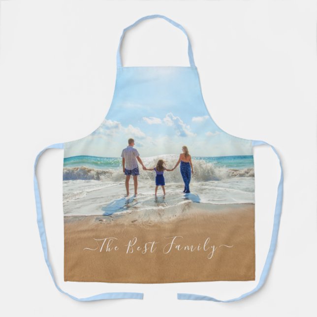 Custom Photo Text Apron Your Favourite Photos (Front)