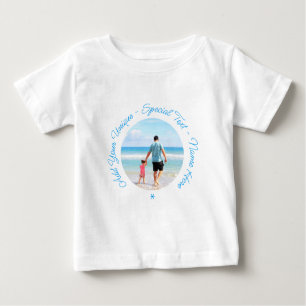 Custom Photo Text Baby T-Shirt Your Family Photos
