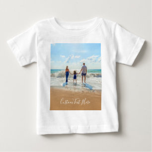 Custom Photo Text Baby T-Shirt Your Photos Design