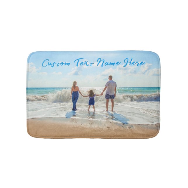 Custom Photo Text Bath Mat Your Favourite Photos (Front)