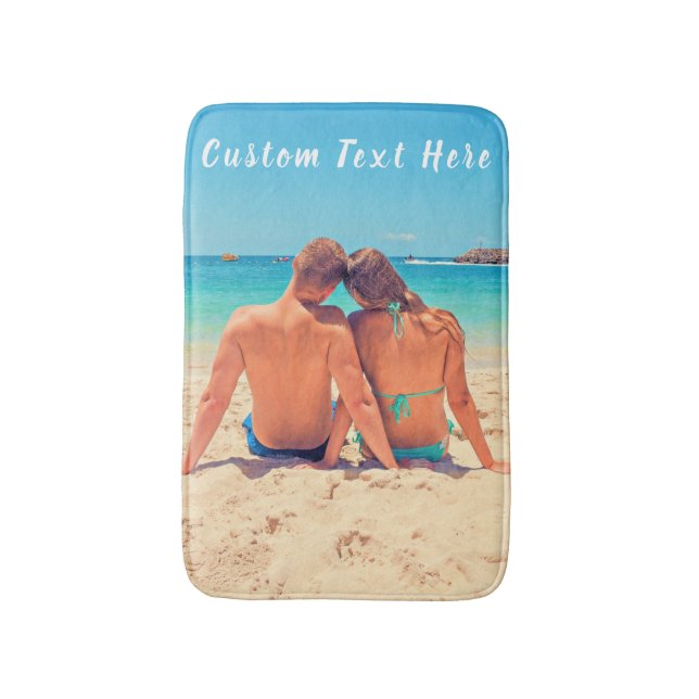 Custom Photo Text Bath Mat Your Love Photos (Front Vertical)