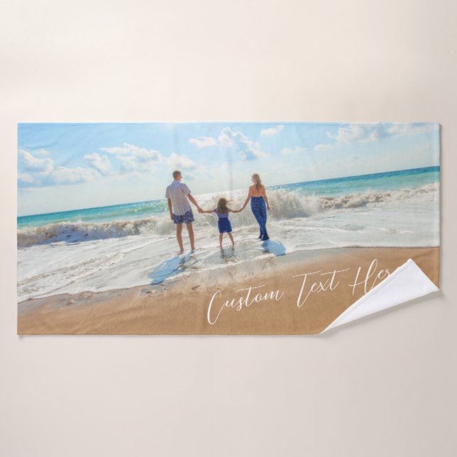 Custom Photo Text Bath Towels Your Photos Design (Bath Towel)