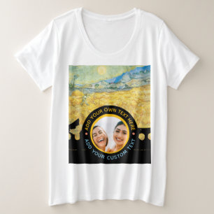 Custom Photo Text – Birthday Holiday Anniversary Plus Size T-Shirt