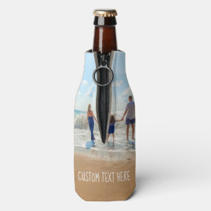 Custom Photo Text Bottle Cooler Your Unique Design