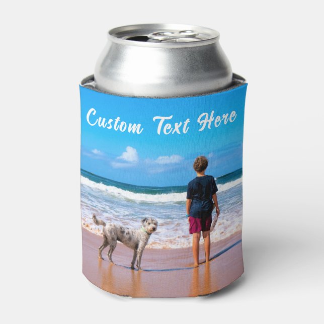 Custom Photo Text Can Cooler Your Pets Photos (Can Front)
