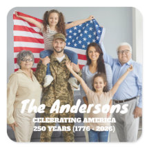 Custom Photo & Text Celebrating America 250 Years